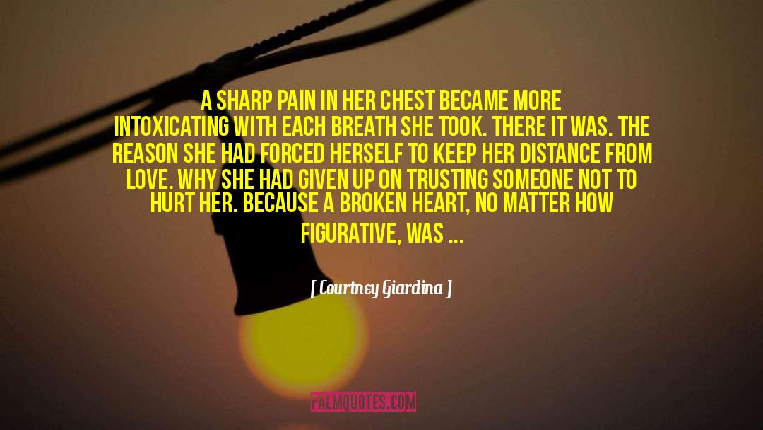 Courtney Giardina Quotes: A sharp pain in her