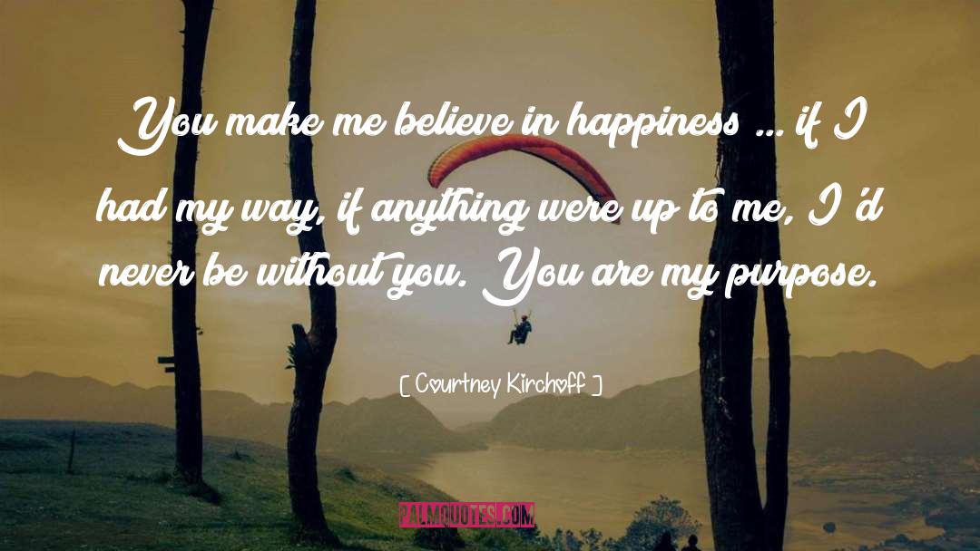 Courtney Kirchoff Quotes: You make me believe in