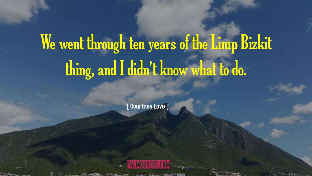 Courtney Love Quotes: We went through ten years