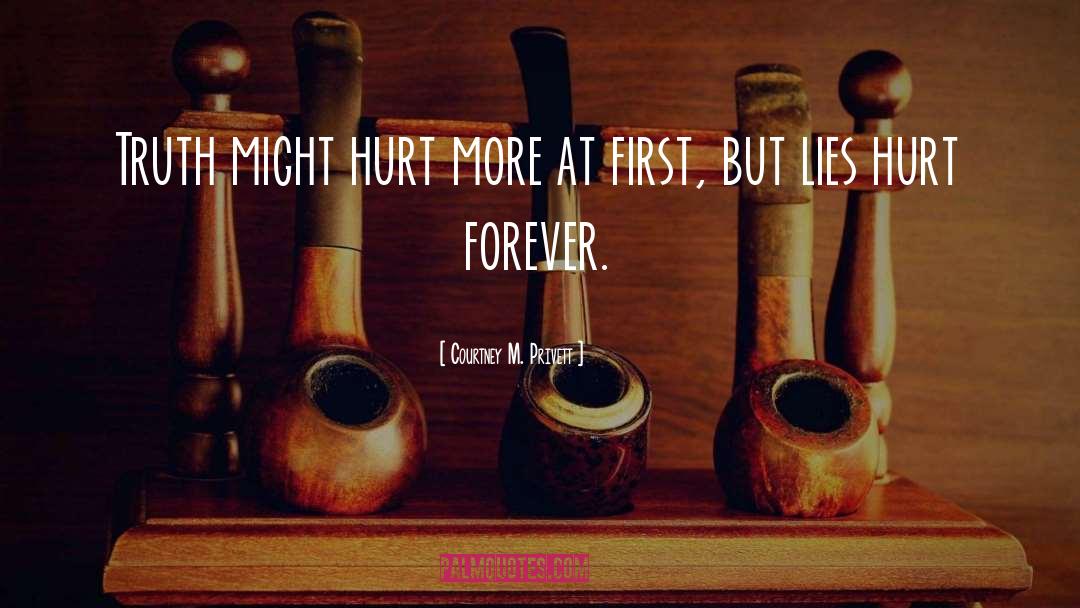 Courtney M. Privett Quotes: Truth might hurt more at