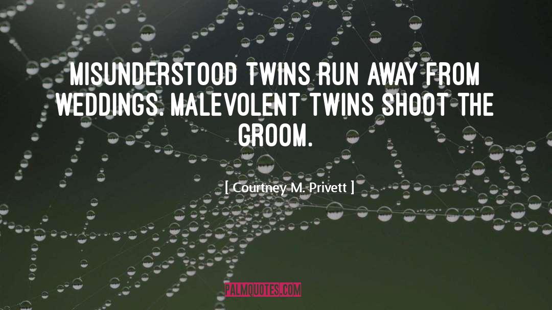 Courtney M. Privett Quotes: Misunderstood twins run away from