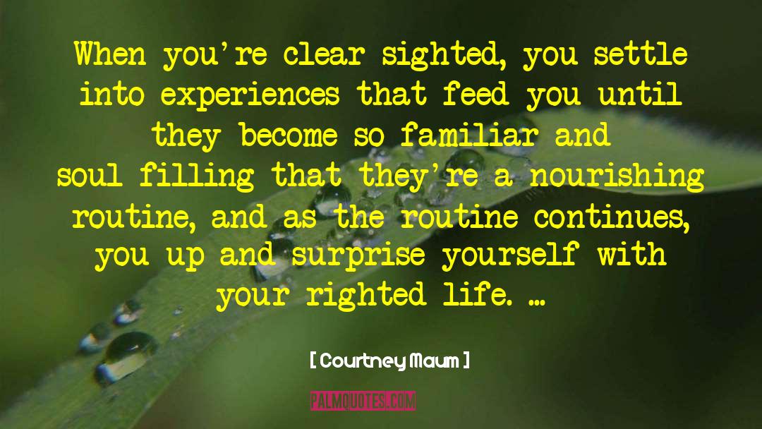 Courtney Maum Quotes: When you're clear-sighted, you settle