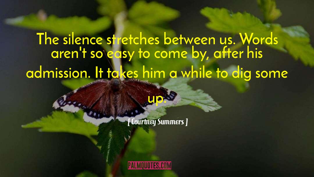 Courtney Summers Quotes: The silence stretches between us.