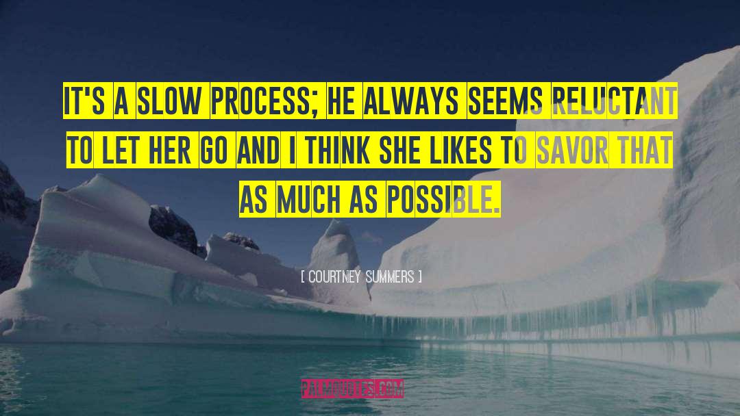 Courtney Summers Quotes: It's a slow process; he