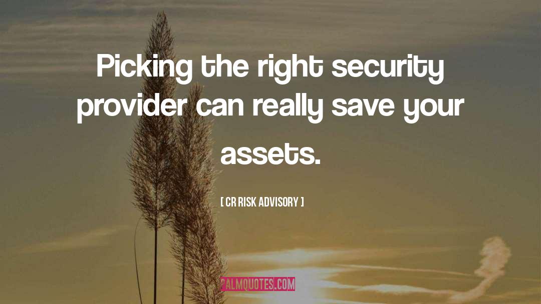 CR Risk Advisory Quotes: Picking the right security provider