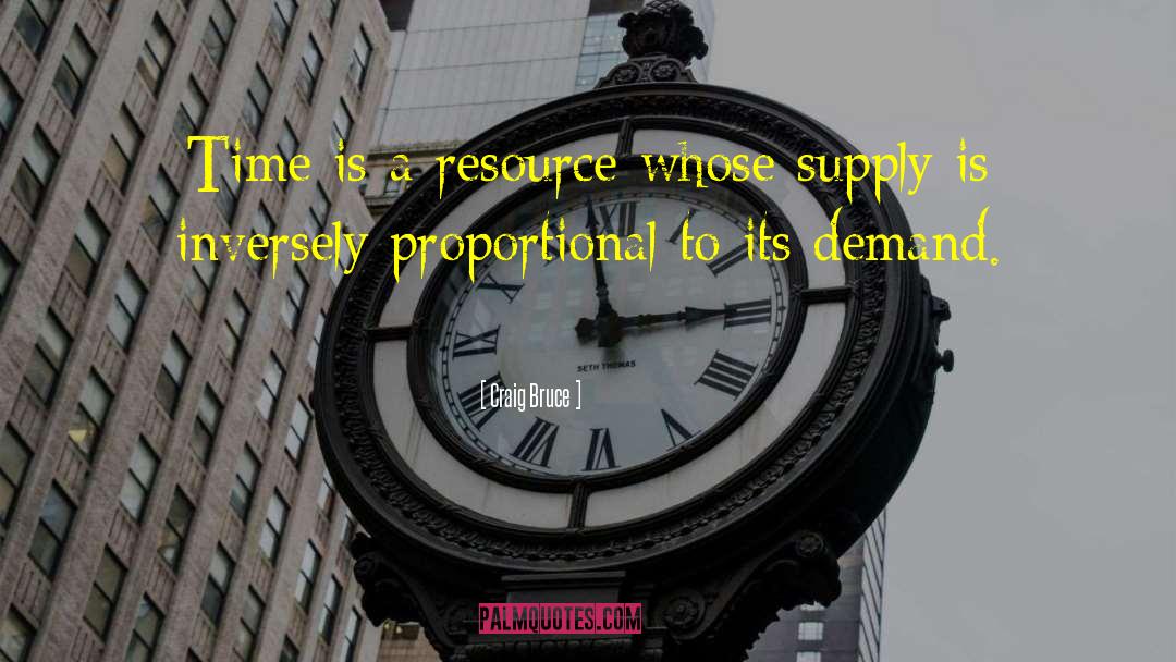 Craig Bruce Quotes: Time is a resource whose