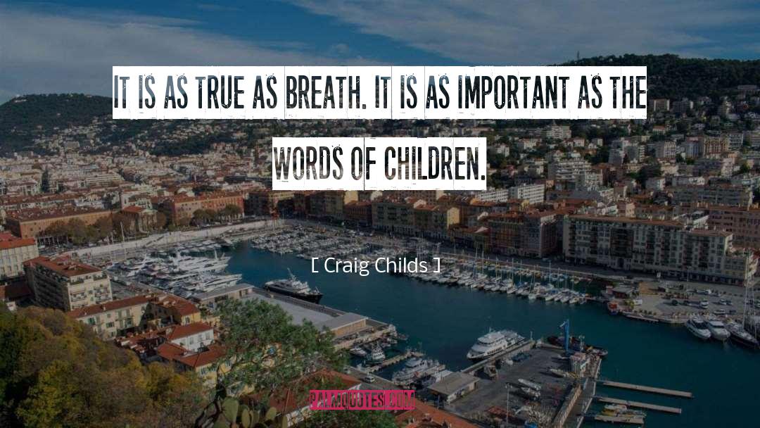 Craig Childs Quotes: It is as true as