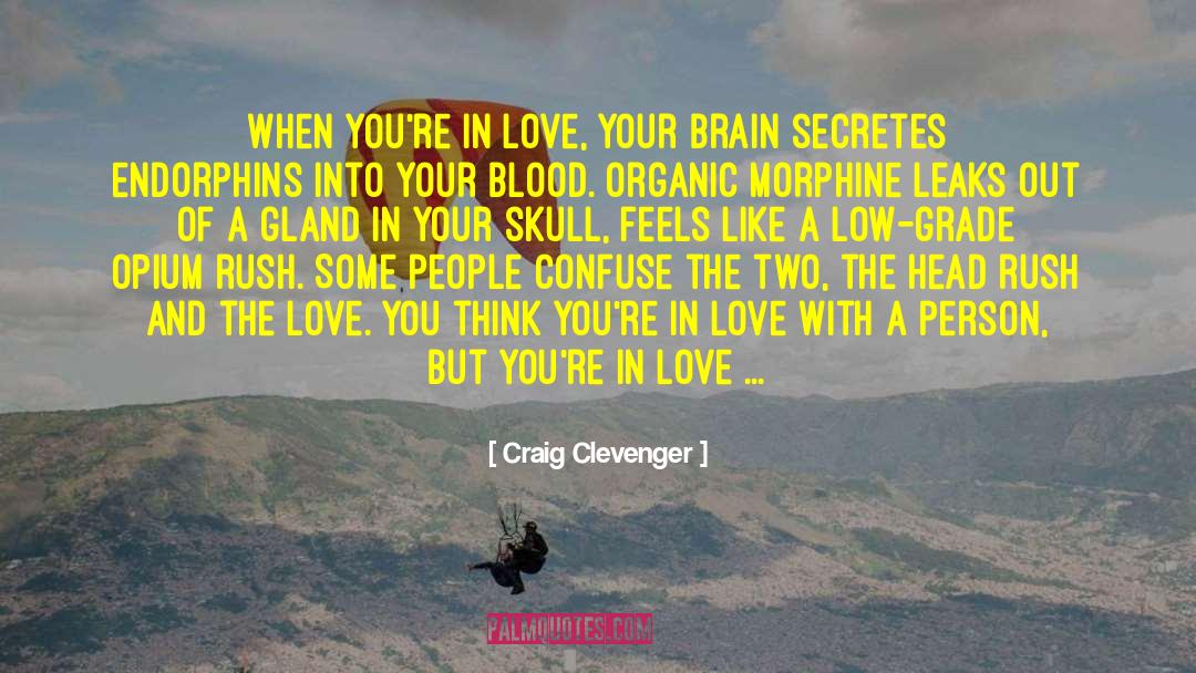 Craig Clevenger Quotes: When you're in love, your