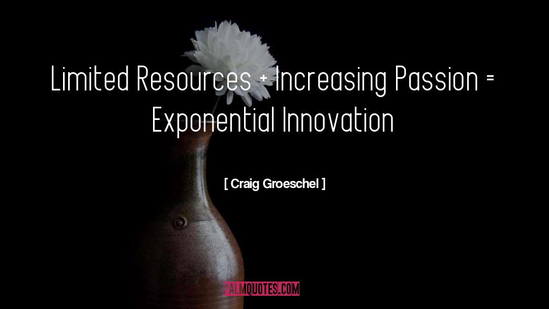 Craig Groeschel Quotes: Limited Resources + Increasing Passion