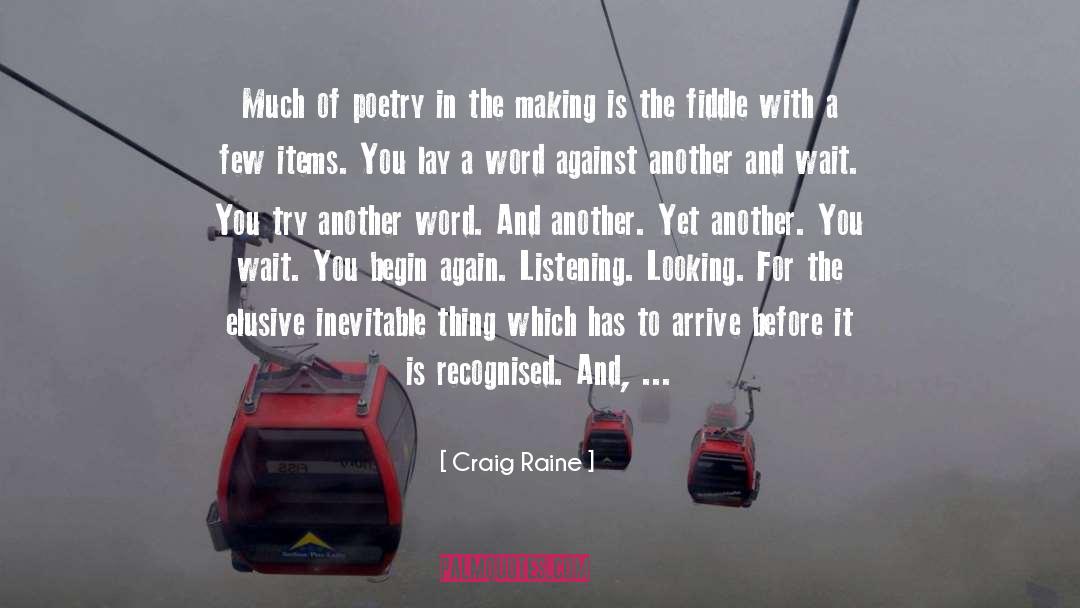 Craig Raine Quotes: Much of poetry in the