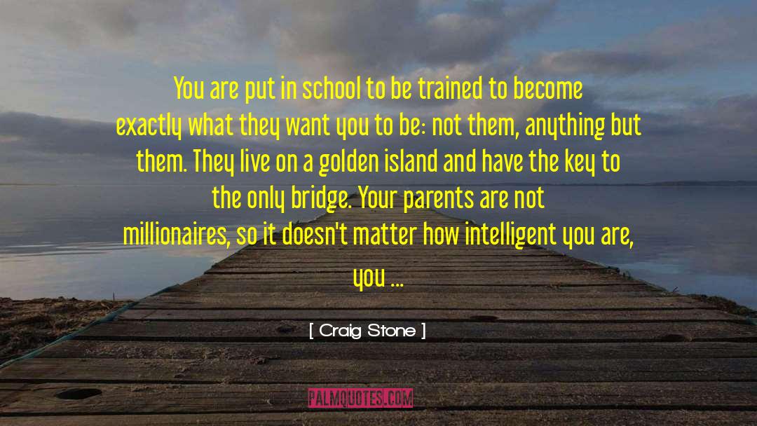 Craig Stone Quotes: You are put in school