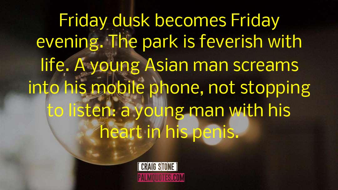 Craig Stone Quotes: Friday dusk becomes Friday evening.