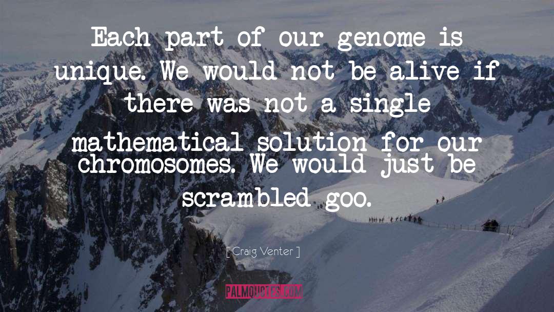 Craig Venter Quotes: Each part of our genome