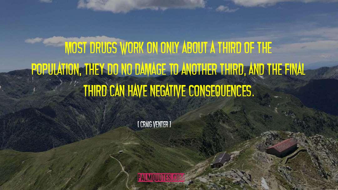 Craig Venter Quotes: Most drugs work on only