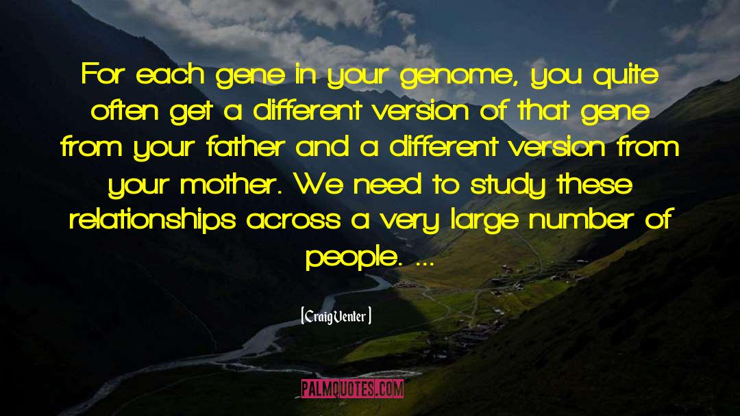 Craig Venter Quotes: For each gene in your