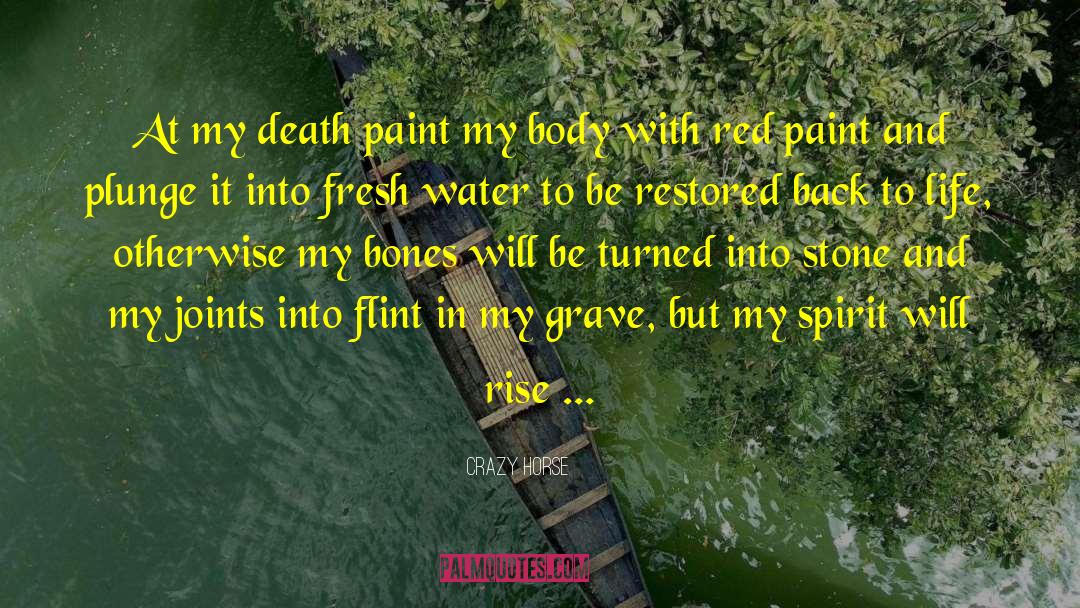 Crazy Horse Quotes: At my death paint my