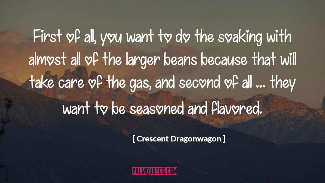 Crescent Dragonwagon Quotes: First of all, you want