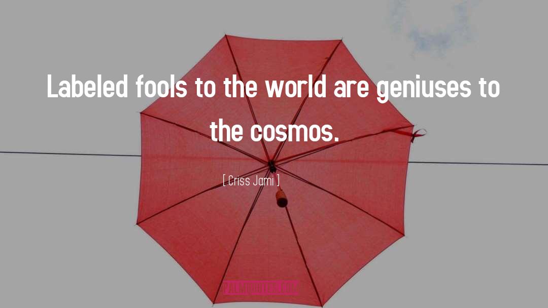 Criss Jami Quotes: Labeled fools to the world