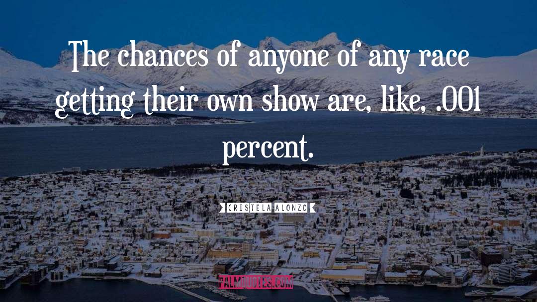 Cristela Alonzo Quotes: The chances of anyone of