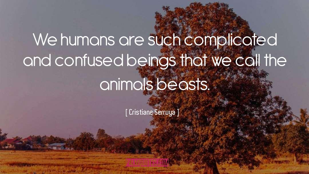 Cristiane Serruya Quotes: We humans are such complicated