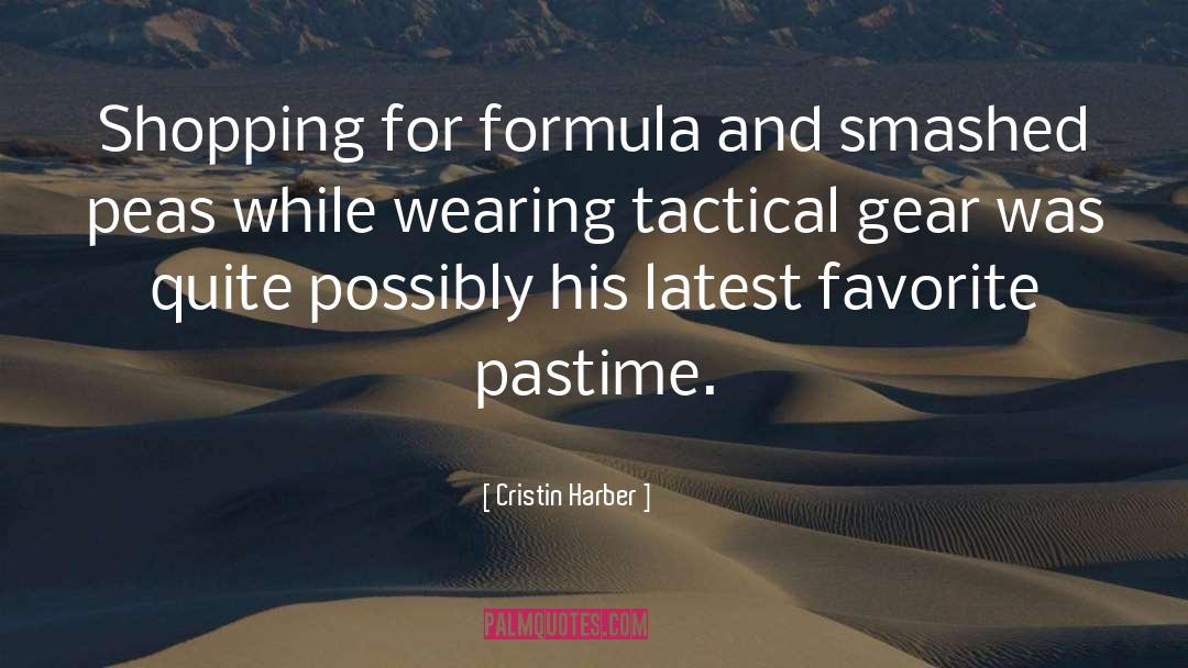 Cristin Harber Quotes: Shopping for formula and smashed