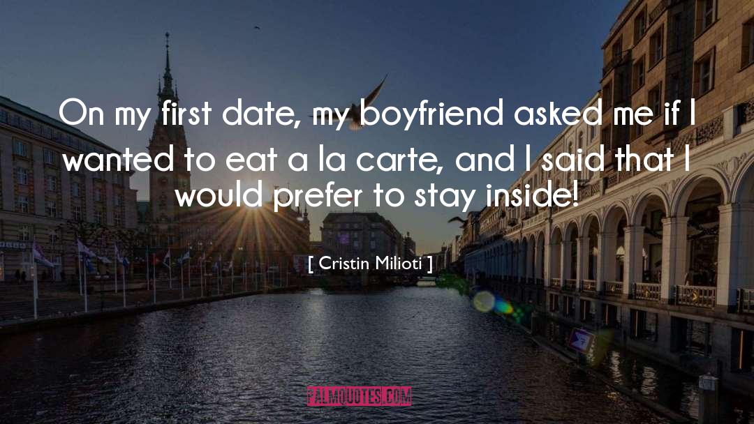 Cristin Milioti Quotes: On my first date, my