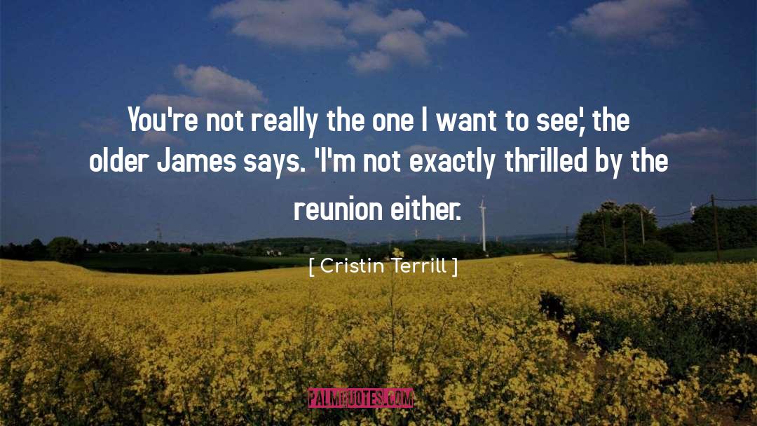Cristin Terrill Quotes: You're not really the one