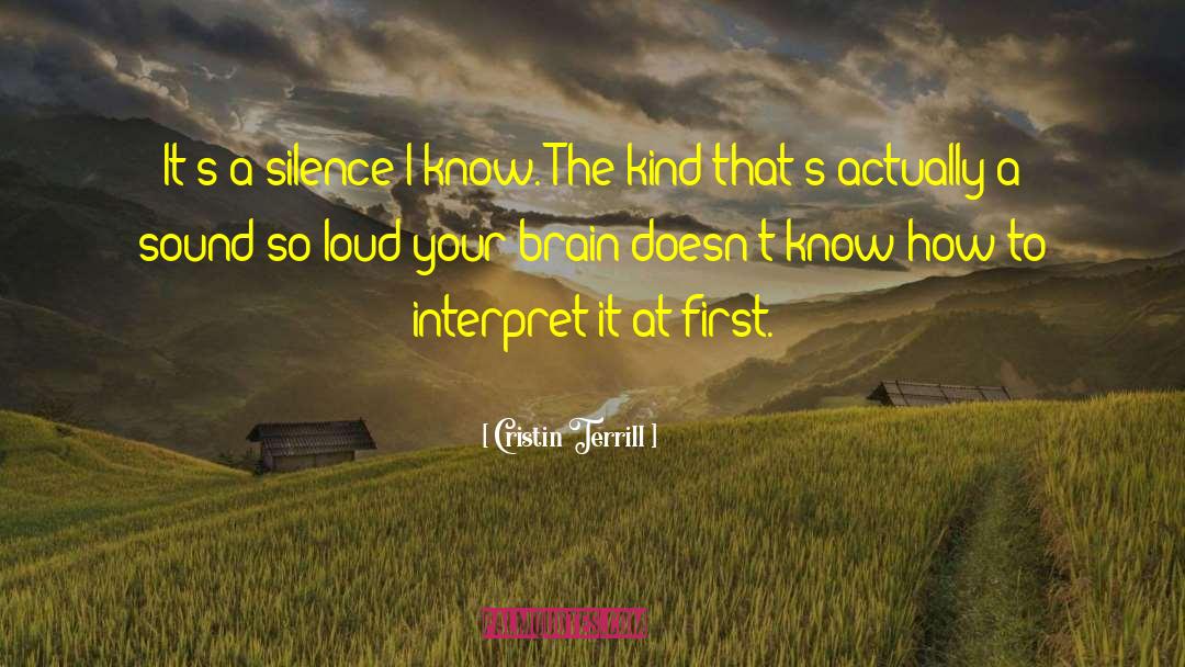 Cristin Terrill Quotes: It's a silence I know.