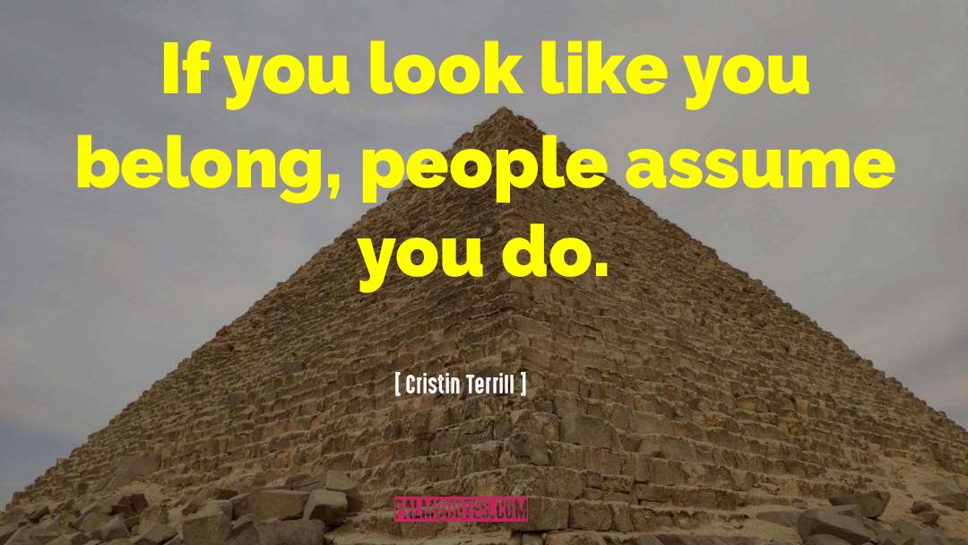 Cristin Terrill Quotes: If you look like you