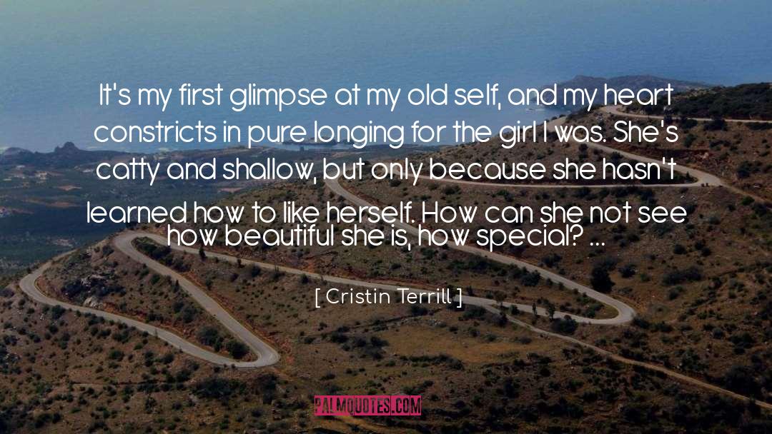 Cristin Terrill Quotes: It's my first glimpse at