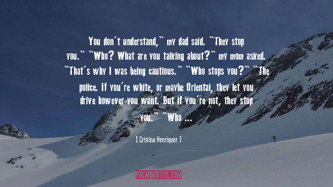 Cristina Henriquez Quotes: You don't understand,