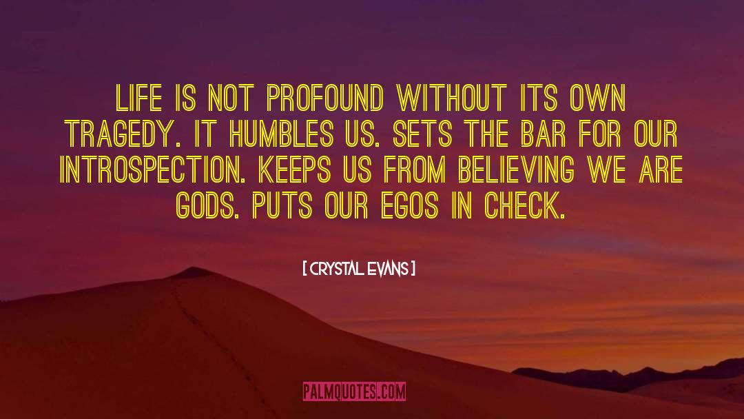 Crystal Evans Quotes: Life is not profound without