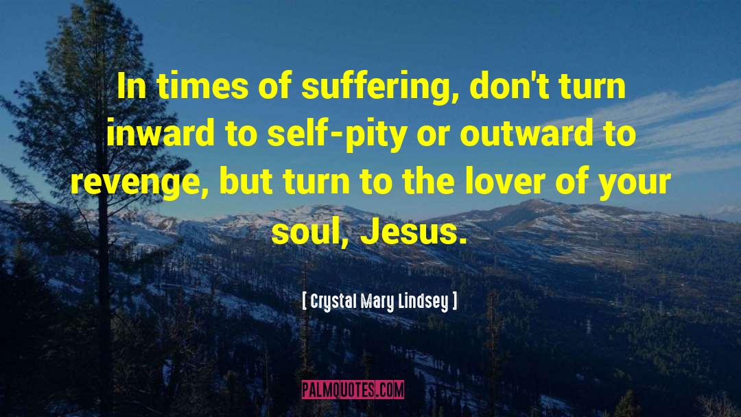 Crystal Mary Lindsey Quotes: In times of suffering, don't