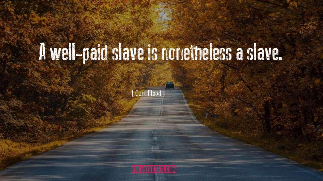 Curt Flood Quotes: A well-paid slave is nonetheless