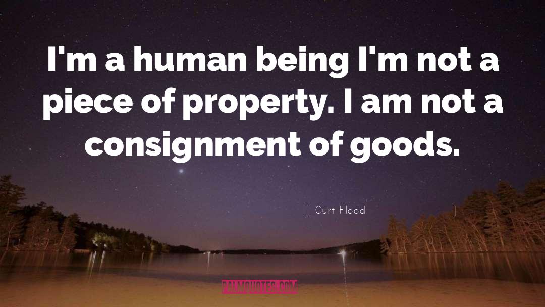 Curt Flood Quotes: I'm a human being I'm