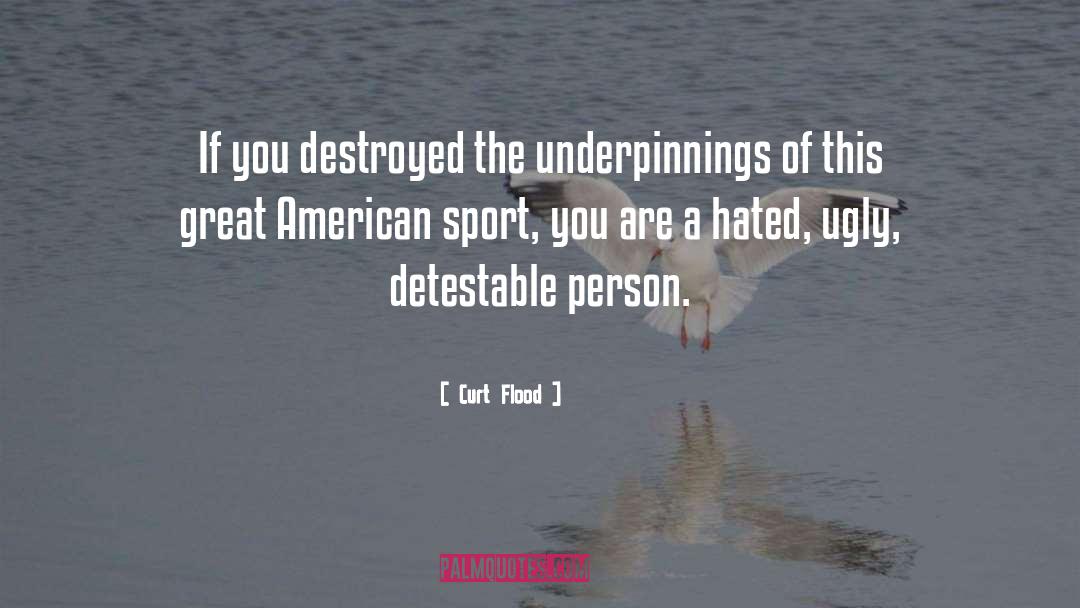 Curt Flood Quotes: If you destroyed the underpinnings