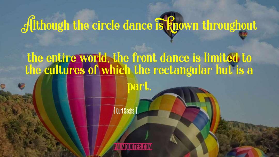 Curt Sachs Quotes: Although the circle dance is
