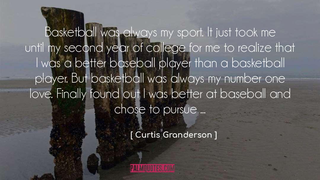 Curtis Granderson Quotes: Basketball was always my sport.