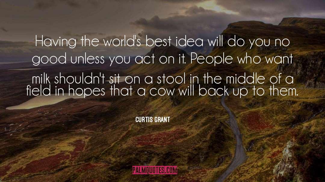 Curtis Grant Quotes: Having the world's best idea