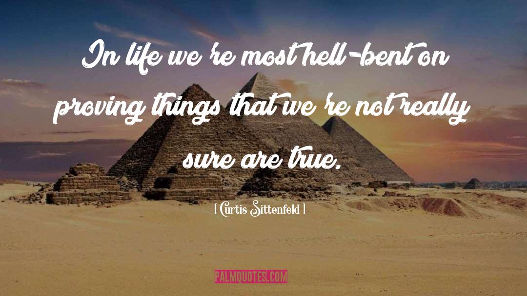 Curtis Sittenfeld Quotes: In life we're most hell-bent