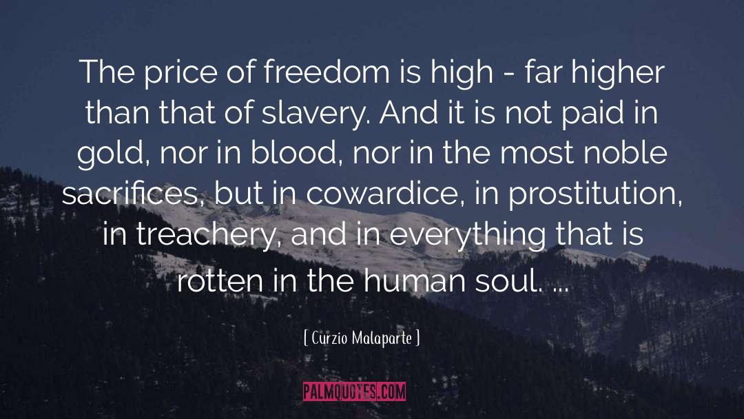 Curzio Malaparte Quotes: The price of freedom is