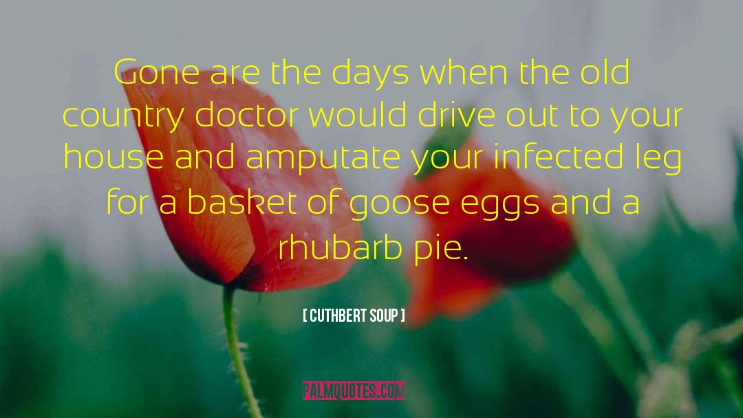 Cuthbert Soup Quotes: Gone are the days when