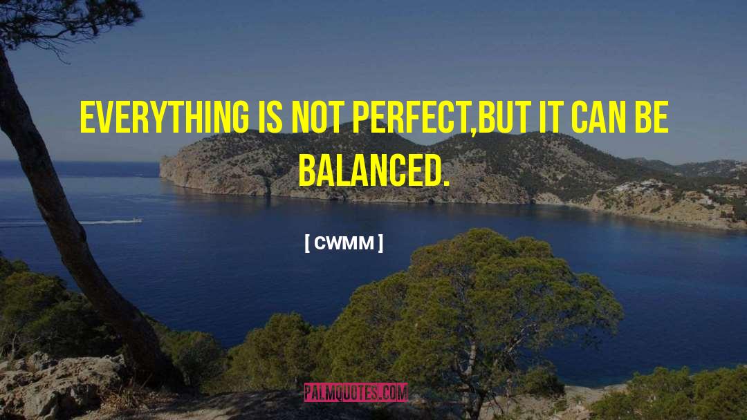 CWMM Quotes: Everything is not perfect,<br />but