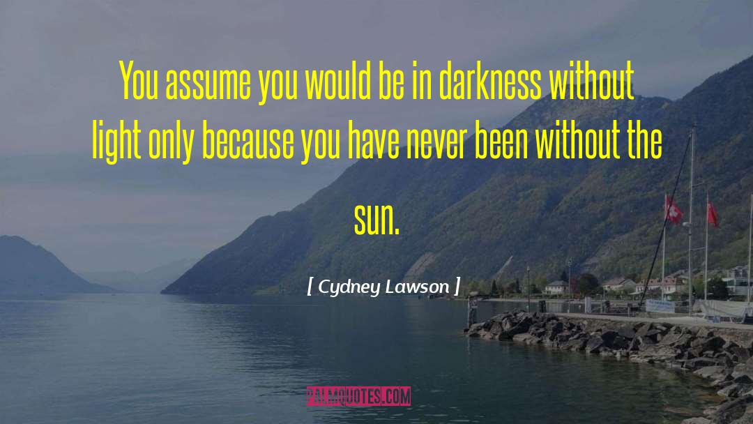 Cydney Lawson Quotes: You assume you would be