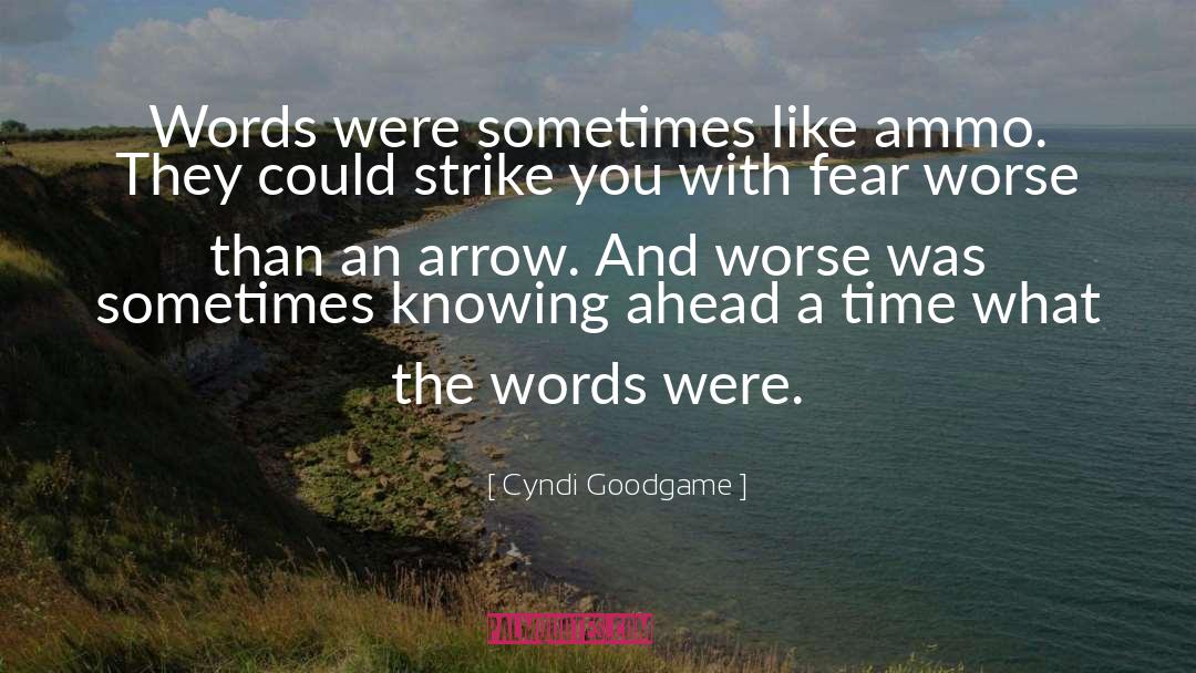 Cyndi Goodgame Quotes: Words were sometimes like ammo.