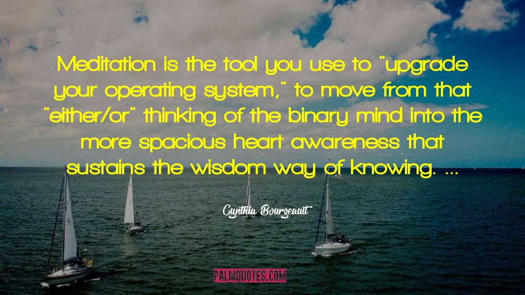 Cynthia Bourgeault Quotes: Meditation is the tool you