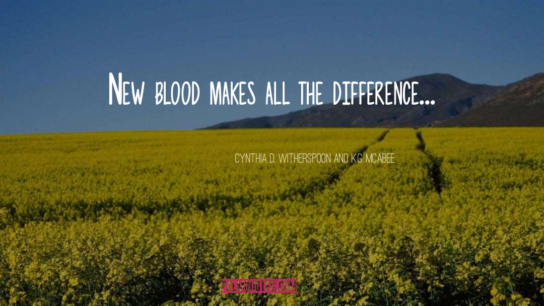 Cynthia D. Witherspoon And K.G. McAbee Quotes: New blood makes all the