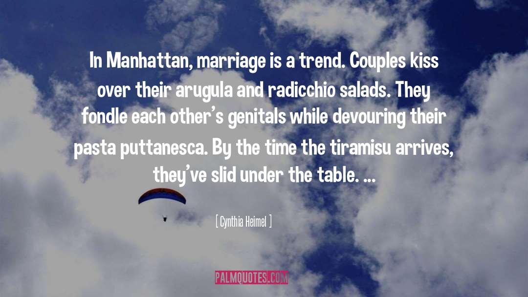 Cynthia Heimel Quotes: In Manhattan, marriage is a
