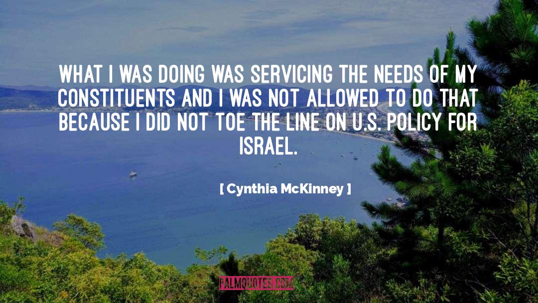 Cynthia McKinney Quotes: What I was doing was