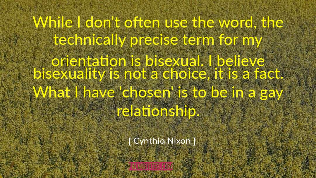 Cynthia Nixon Quotes: While I don't often use